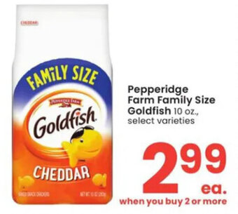 Albertsons Pepperidge Farm Family Size Goldfish 10.oz offer