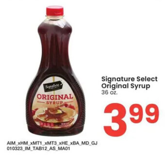 Albertsons Signature Select Original Syrup 36 oz. offer