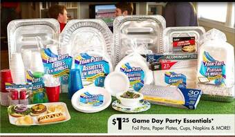 Dollar Tree Game day party essentials offer