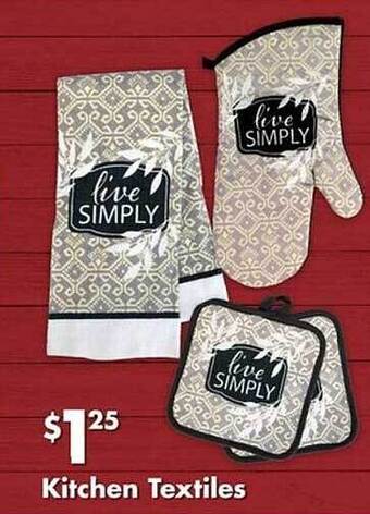 Dollar Tree Kitchen textiles offer