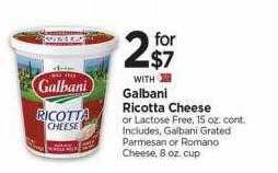 Tops Galbani ricotta cheese offer