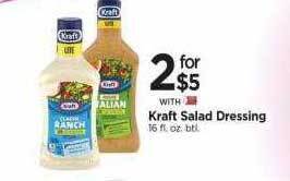 Tops Kraft salad dressing offer