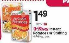 Tops Tops instant potatoes or stuffing offer