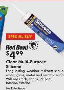 Red devil clear multi-purpose silicone