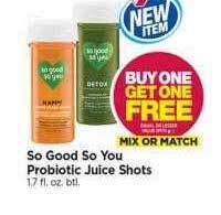 Tops So good so you probiotic juice shots offer