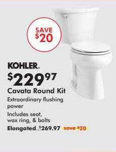 Valu Home Centers Kohler cavata round kit offer