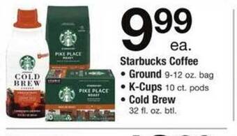 ACME Starbucks coffee ground, k-cups, cold brew offer