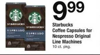 ACME Starbucks coffee capsules for nespresso original line machines offer