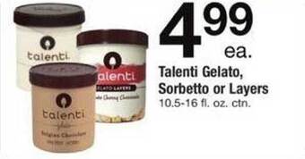ACME Talenti gelato, sorbetto or layers offer