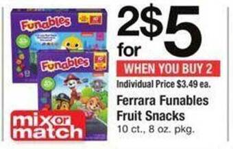 ACME Ferrara funables fruit snacks offer