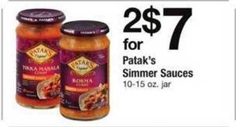 ACME Patak's simmer sauces offer