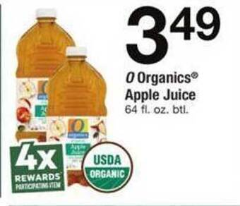 ACME O organics apple juice offer