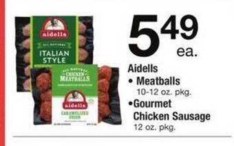 ACME Aidells meatballs gourmet chicken sausage offer