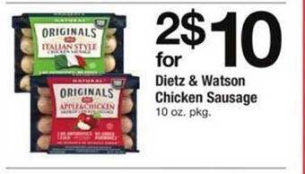 ACME Dietz & watson chicken sausage offer
