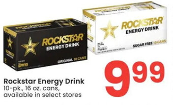 Albertsons Rockstar Energy Drink 10-pk., 16 oz. cans offer