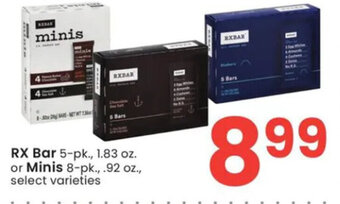 Albertsons RX Bar 5-pk., 1.83 oz. or Minis 8-pk., .92 oz. offer