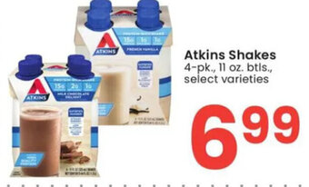 Albertsons Atkins Shakes 4-pk.,11 oz. btls., offer