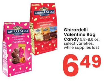 Albertsons Ghirardelli Valentine Bag Candy 5.8-8.6 oz. offer