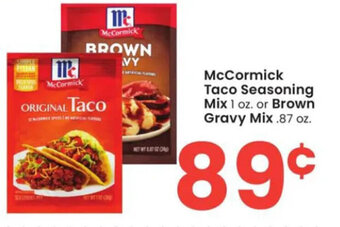 Albertsons McCormick Taco Seasoning Mix 1 oz. or Brown Gravy Mix .87 oz. offer