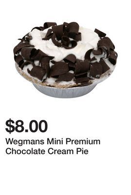Wegmans Wegmans mini premium chocolate cream pie offer