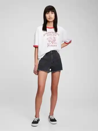 Gap Teen sky high rise denim shorts with washwell offer