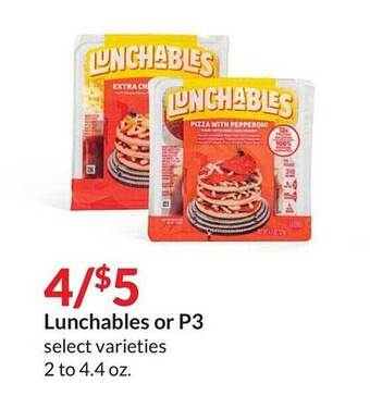 Hy-Vee Lunchables or p3 offer