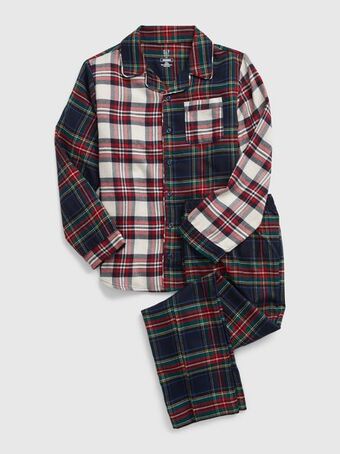 Gap Kids Kids 100% recycled plaid pj set offer