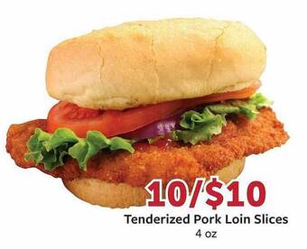 Fareway Tenderized pork loin slices offer