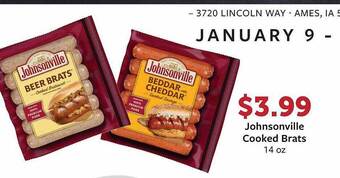 Fareway Johnsonville cooked brats offer