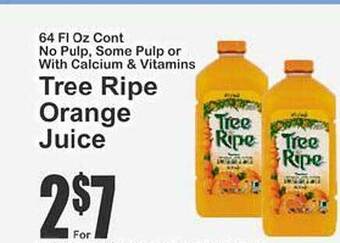 Key Food Tree ripe orange juice offer