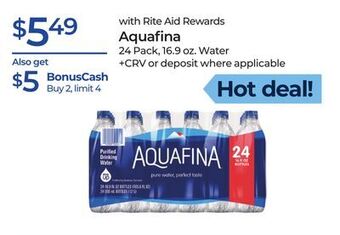 Rite Aid Aquafina offer