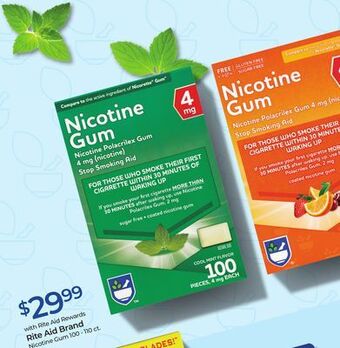 Rite Aid Rite aid brand nicotine gum offer