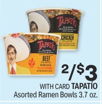 CVS Tapatío asorted ramen bowls 3.7 oz. offer