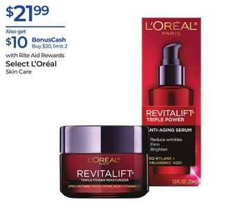 Rite Aid Select l'oréal offer