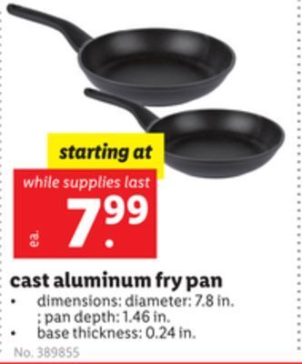 Lidl Cast aluminum fry pan offer