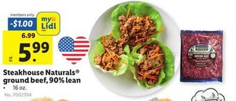 Lidl Steakhouse naturals® ground beef, 90% lean offer