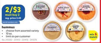 Lidl Hummus offer