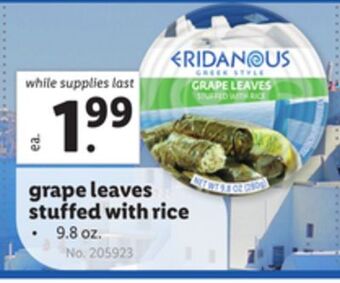 Lidl Grape leaves stuffed with rice offer