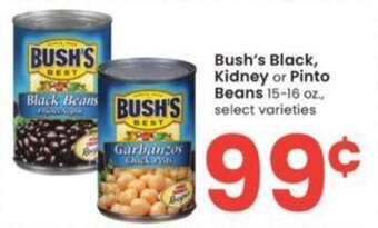 Albertsons Bush's Black Kidney or Pinto Beans 15-16 oz. offer
