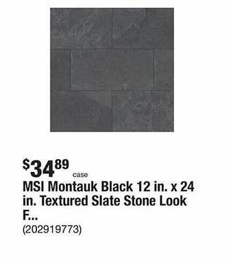 The Home Depot Msi montauk black textured slate stone look offer