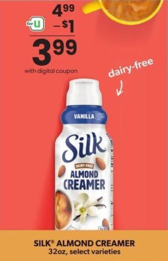 Albertsons Silk Almond Creamer 32 oz. offer