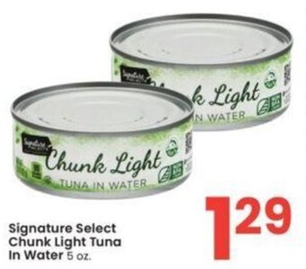 Albertsons Signature Select Chunk Light Tuna In Water 5 oz. offer