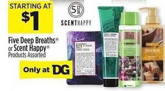 Dollar General Five deep breaths or scent happy offer