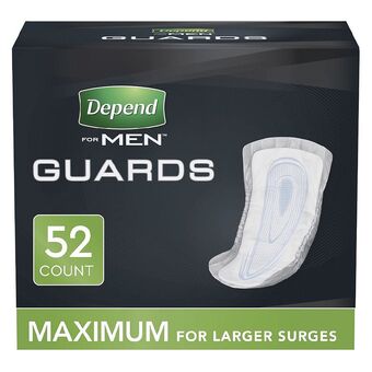 Walgreens Incontinence guards for men, maximum absorbency offer