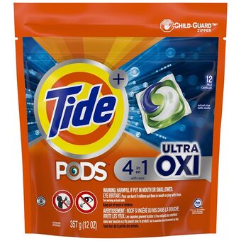 Walgreens Pods liquid laundry detergent pacs, 4-in-1 ultra oxi offer