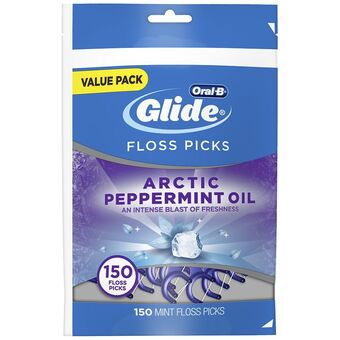 Walgreens Glide dental floss picks arctic peppermint oil offer