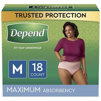 Walgreens Fit-flex adult incontinence disposable underwear for women, maximum absorbency medium blush offer