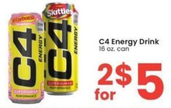Albertsons C4 Energy Drink 16 oz. can offer
