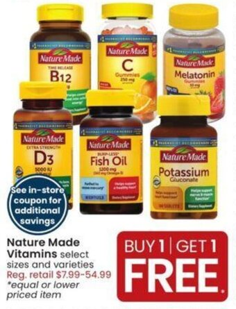 Albertsons Nature Made Vitamins offer