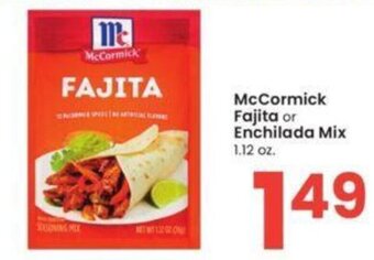Albertsons McCormick Fajita or Enchilada Mix 1.12 oz. offer